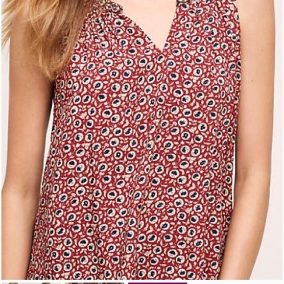 ANTHROPOLOGIE ONE SEPTEMBER Tamarosa Pleated Sleeveless Boho Blouse Size Medium - Picture 2 of 16